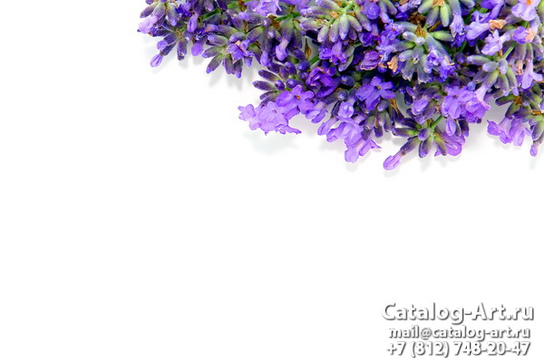 Натяжные потолки с фотопечатью - Голубые цветы 4